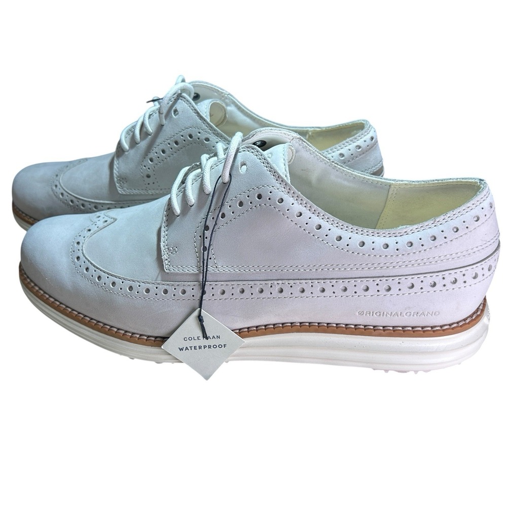Women's SZ 9.5 BCole Haan Zerogrand Oxford OG Oxwing OX Golf Shoes W23092 Pumice